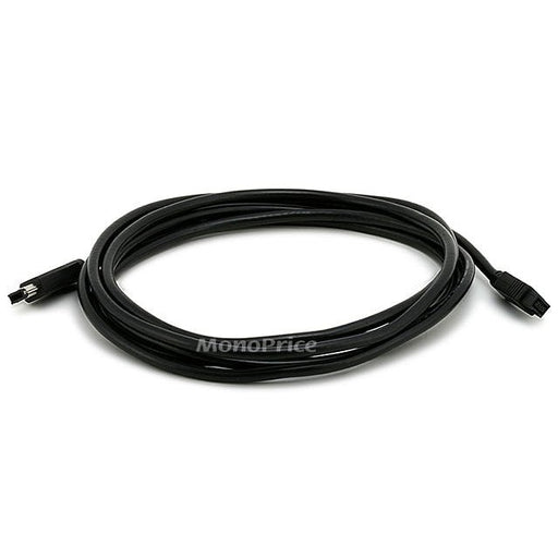 9 PIN/ 6PIN BILINGUAL 800 - FireWire 400 Cable, 10FT, Black