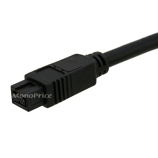 9 PIN/ 6PIN BILINGUAL 800 - FireWire 400 Cable, 10FT, Black
