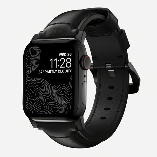 Nomad Traditional Strap for Apple Watch 42-44mm - Leather Black Hardware