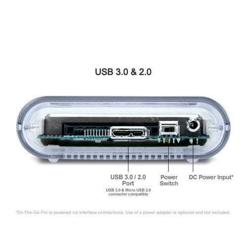 1.0TB OWC Mercury On-The-Go Pro USB 3.0 - 2.0 5400RPM Portable Bus Powered Solution.