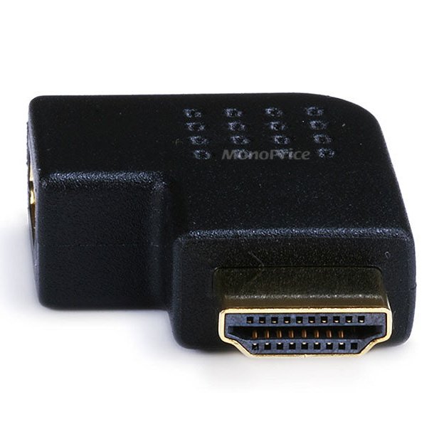 HDMI Angle Port Saver Adapter Male to Female 270 Degree - Vertical Flat Right