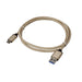 AllSmartLife 3.1 Type-C to USB 3.0 A Male Nylon weave Cable 1m - Gold