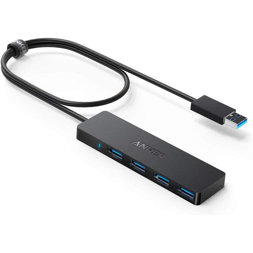 Anker 4-Port USB 3.0 Hub, Ultra-Slim Data USB Hub with 0.6 m Extended Cable Charging Not Supported -Black