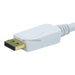 DisplayPort to DVI Male 28AWG Cable Gold Plated Connectors - 1.8m