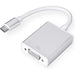 USB-C Thunderbolt 3 to VGA Adapter, Converter Compatible with Pro, New MacBook, MacBook Air 2018, Dell XPS 13-15, Surface Book 2 and More - Silver