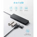 Anker 4-Port USB 3.0 Hub, Ultra-Slim Data USB Hub with 0.6 m Extended Cable Charging Not Supported -Black