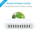 Anker PowerPort 10 60W 10-Port USB Charging Hub for iPhone 6s 6 Plus, iPad Air 2 mini 3, Galaxy S6 Edge Edge+, Note 5 and More - WHITE