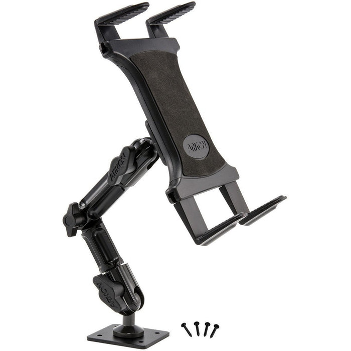 Arkon Heavy Duty Tablet Wall Mount with 8 inch Arm and AMPS Drill Base for Air Pro iPad 4 3 2 Galaxy Note 10.1 - Black