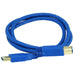 0.9m USB 3.0 A to B Male 28-24AWG Cable Gold Plated