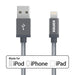 Kanex Apple Certified Premium Lightning to USB Cable with DuraBraid Fiber 1.8m - Space Gray