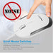 Macally Silent USB Mouse Wired Apple Mac or Windows PC Laptop-Desktop Computer, Small for Easy Travel - White, Aluminium Colour