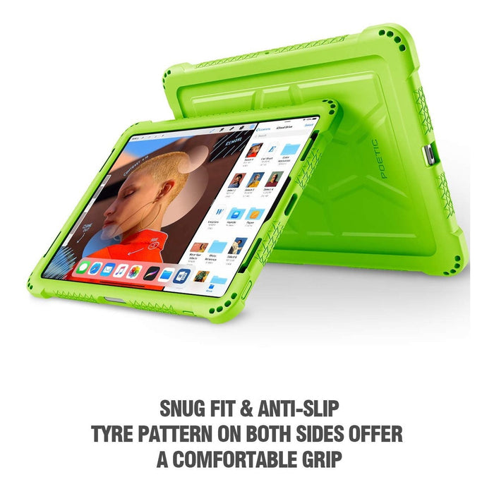 Poetic TurtleSkin Series Protective Silicone Case for iPad Pro 11 Inch 2018 Not Supported Apple Pencil Magnetic Attachment - Green