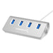 Sabrent 4-Port Aluminum USB 3.0 Hub - Silver