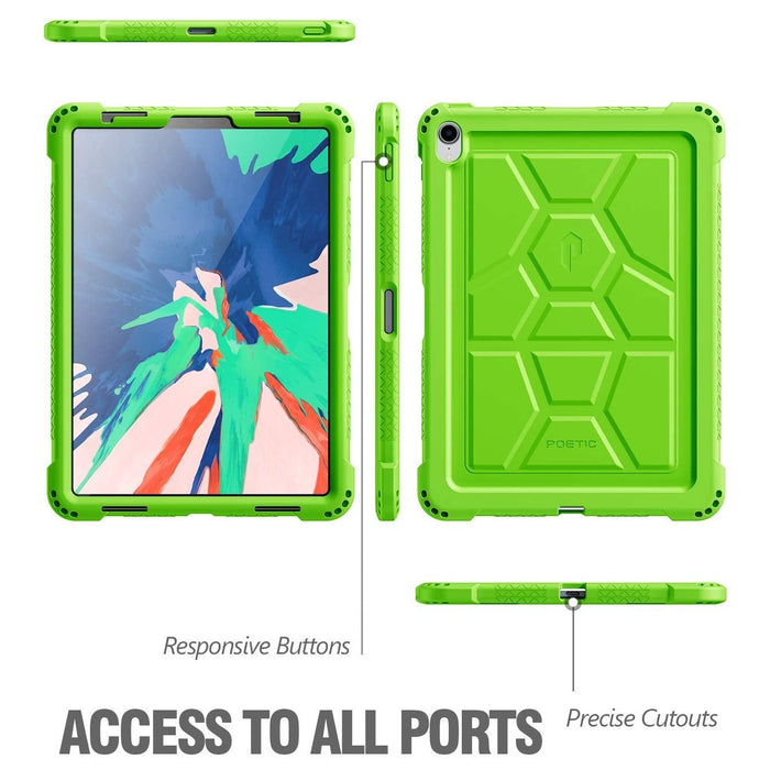 Poetic TurtleSkin Series Protective Silicone Case for iPad Pro 11 Inch 2018 Not Supported Apple Pencil Magnetic Attachment - Green