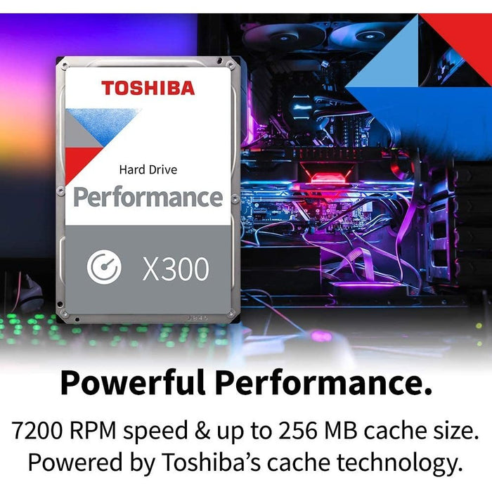 Toshiba X300 12TB Performance & Gaming 3.5-Inch Internal Hard Drive - CMR SATA 6 GB-s 7200 RPM 256 MB Cache