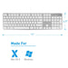 Macally 104 key Aluminum Ultra Slim USB Wired Keyboard for Mac - Silver