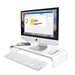 Premium Acrylic Monitor Stand Riser Space Saving Computer Desk Shelf Organizer for Laptops, iMac, Printers and Keyboards