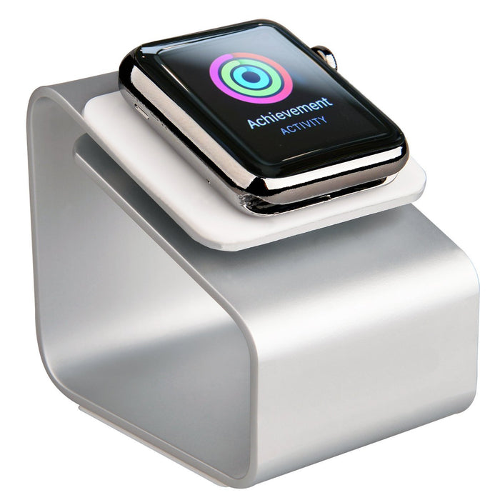 Minisuit Charging Dock Station Stand for Apple Watch 38 or 42mm Vertical Silver