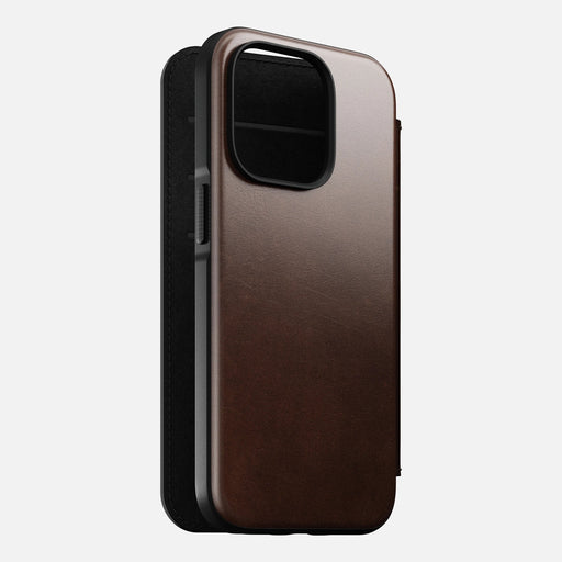 Nomad - Modern Horween Leather Folio - iPhone 14 Pro - Brown