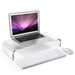 Premium Acrylic Monitor Stand Riser Space Saving Computer Desk Shelf Organizer for Laptops, iMac, Printers and Keyboards