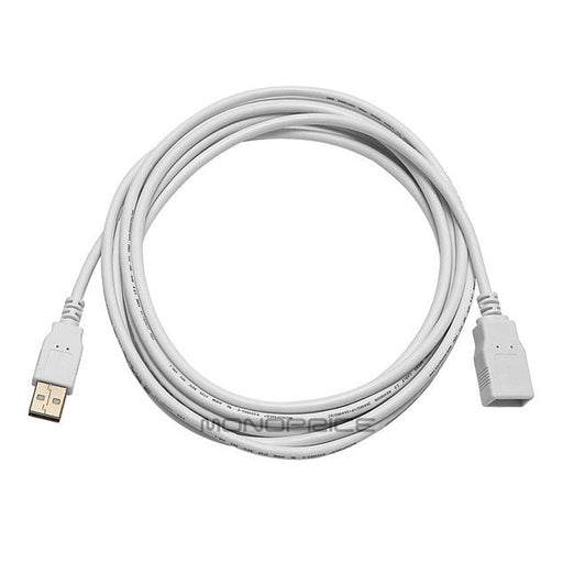 3m USB 2.0 Male to A Female Extension 28/24AWG Cable Gold Plated - WHITE