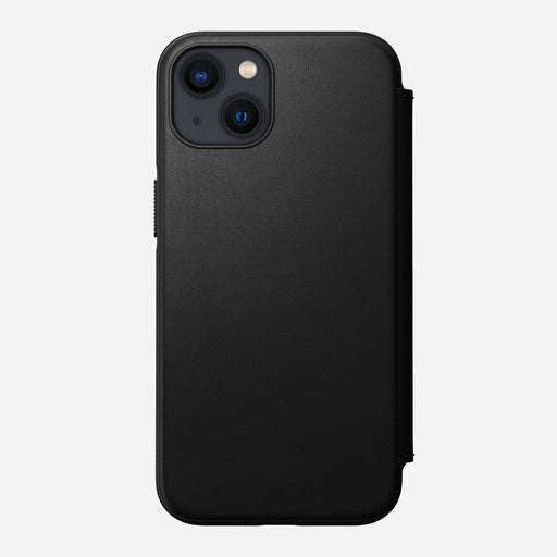 Nomad Modern Leather Folio Case For iPhone 13 - Black