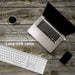 Macally Ultra Slim USB Wired keyboard for Mac and PC - Aluminium Silver