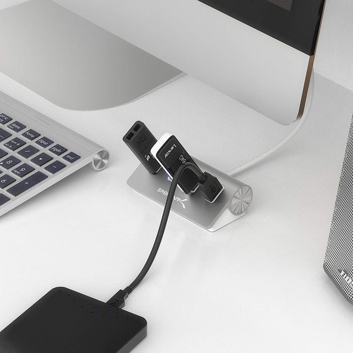 Sabrent 4-Port Aluminum USB 3.0 Hub - Silver