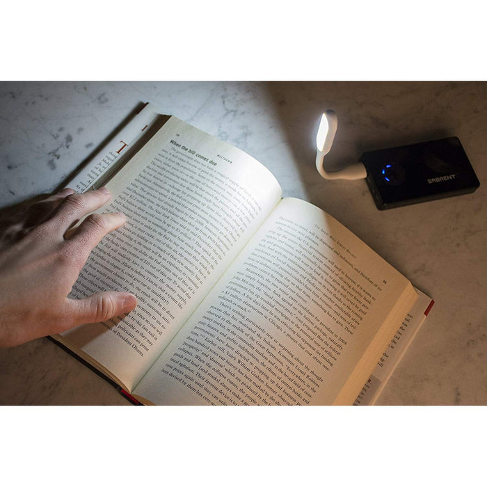 Sabrent Portable USB Flexible LED Lamp Light for Laptop, Notebook, Power Bank, Book Reading
