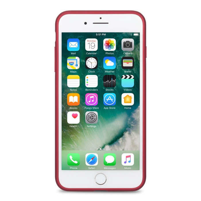 MOSHI iGlaze Armour for iPhone 8-7, No Qi charging - Red