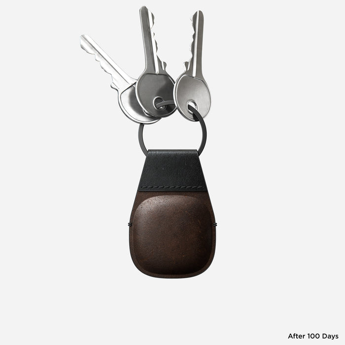 Nomad AirTag Leather Keychain - Brown