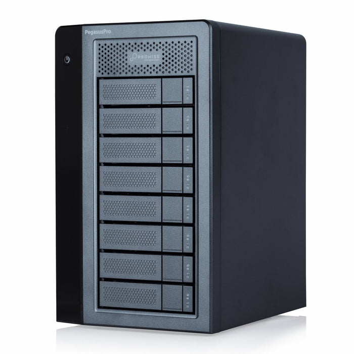 Promise PegasusPro R8 128TB 8 x 16TB SATA System CPU i5, Target mode, 10G Base-T, 32G DDR with 1M cable