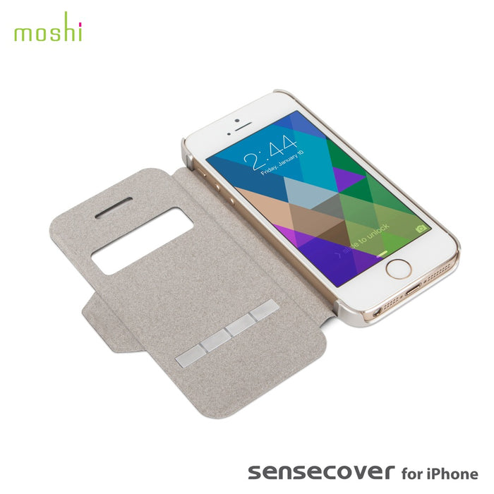 Moshi SenseCover for iPhone 5-5S - Brushed Titanium