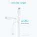 Anker USB-C to Lightning Apple MFi Certified Cable, Powerline II all iPhone models Supports Power Delivery for Use with Type C Chargers , 0.9 m - White