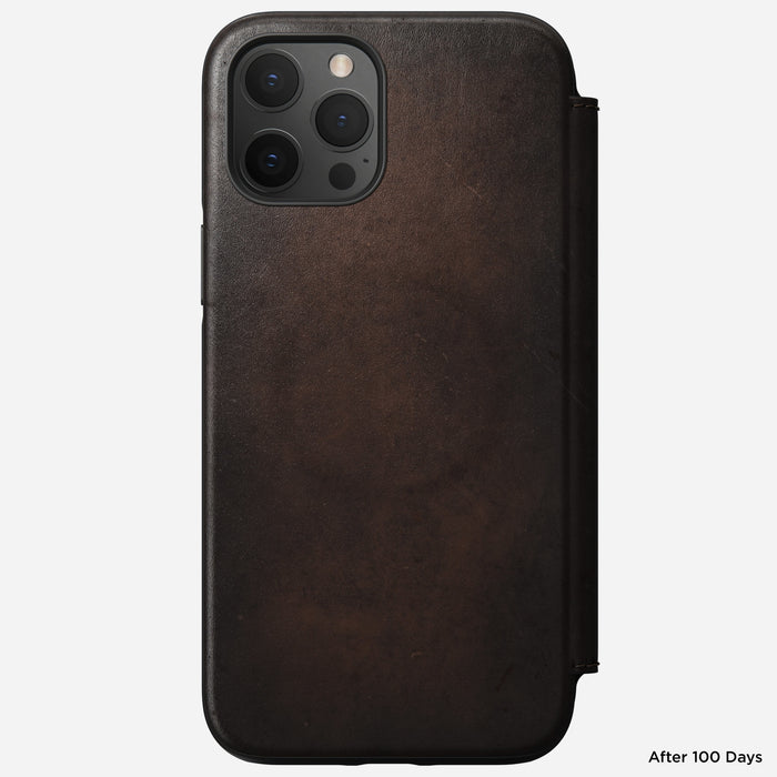 Nomad MagSafe Leather Folio iPhone 12 Pro Max - Rustic Brown