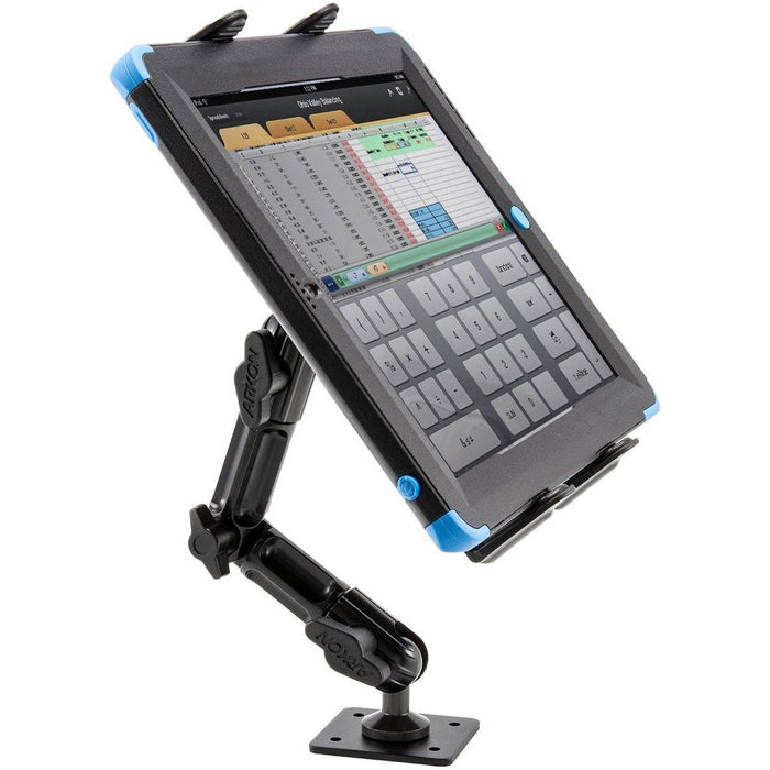 Arkon Heavy Duty Tablet Wall Mount with 8 inch Arm and AMPS Drill Base for iPad Air iPad Pro iPad 4 3 2 Galaxy Note 10.1 - Black - Macfixit Australia