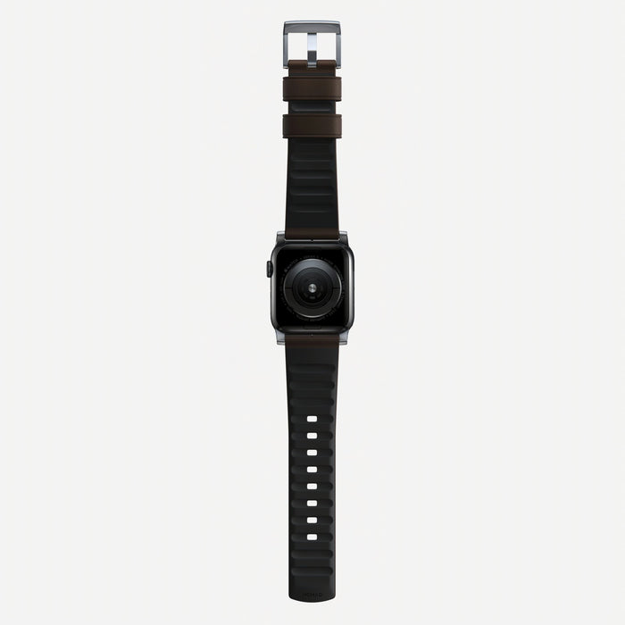 Nomad Active Strap Pro Apple Watch 44-42mm Brown - Silver Hardware