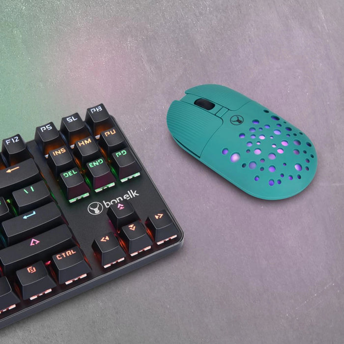 Bonelk Bluetooth/Wireless RGB 4D Mouse, 1200DPI, USB - C, M - 270 (Emerald Green) - Macfixit Australia