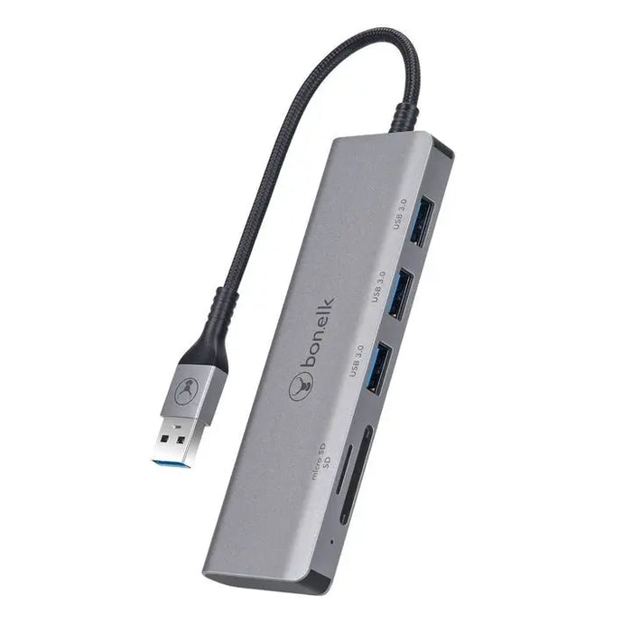 Bonelk Long - Life USB - A 5 - in - 1 Multiport Hub - Space Grey - Macfixit Australia