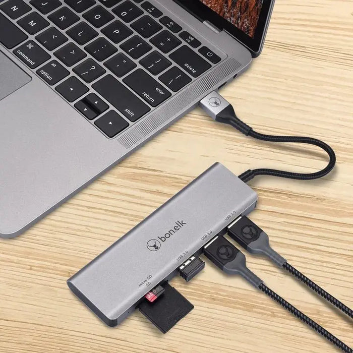 Bonelk Long - Life USB - A 5 - in - 1 Multiport Hub - Space Grey - Macfixit Australia