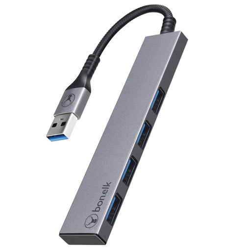 Bonelk Long - Life USB - A to 4 Port USB 3.0 Slim Hub - Space Grey - Macfixit Australia