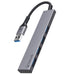 Bonelk Long - Life USB - A to 4 Port USB 3.0 Slim Hub - Space Grey - Macfixit Australia