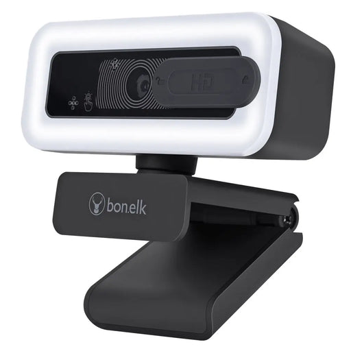 Bonelk USB Webcam Pro LED, Clip On, 1080p (Black) - Macfixit Australia