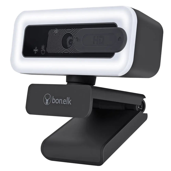 Bonelk USB Webcam Pro LED, Clip On, 1080p (Black) - Macfixit Australia