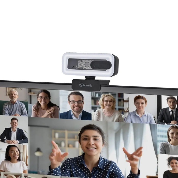 Bonelk USB Webcam Pro LED, Clip On, 1080p (Black) - Macfixit Australia