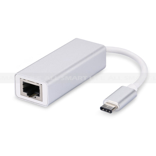 USB C to Ethernet Adapter, Thunderbolt 3 Compatible - Silver