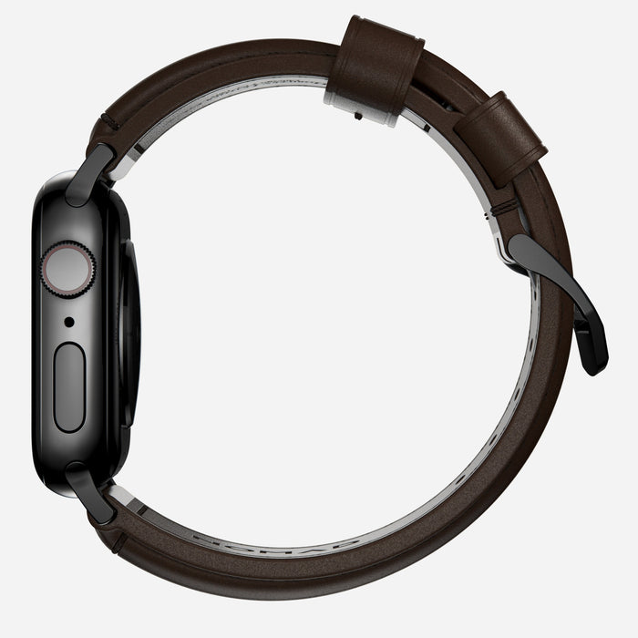 Nomad Traditional Strap for Apple Watch 42-44mm Rustic Brown - Black Hardware