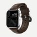 Nomad Traditional Strap for Apple Watch 42-44mm - Rustic Brown Silver Hardware