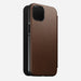 Nomad Modern Leather Folio Case For iPhone 13 - Rustic Brown