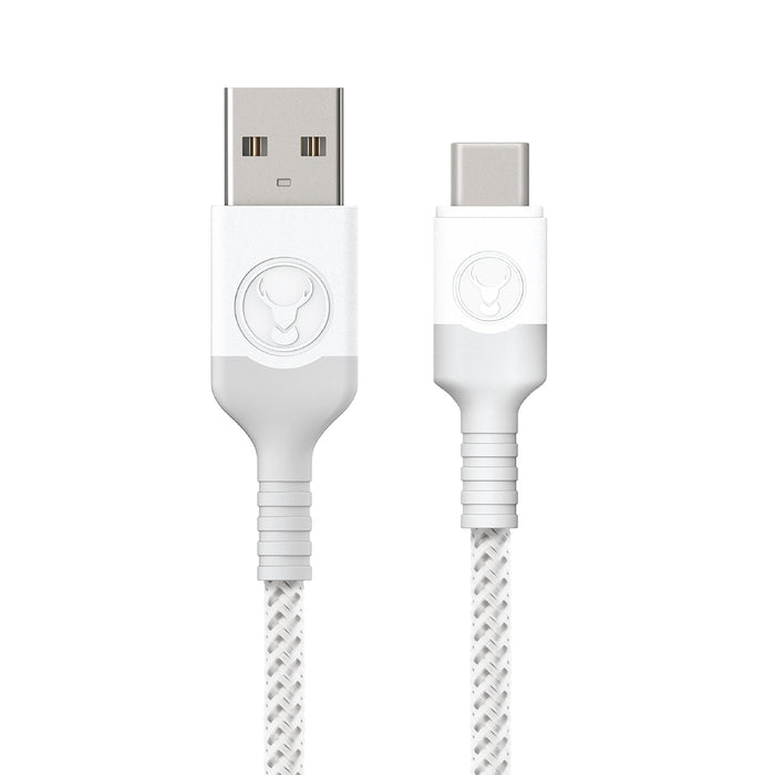 Bonelk USB to USB-C Cable, Long-Life Series 2 m - White-Grey